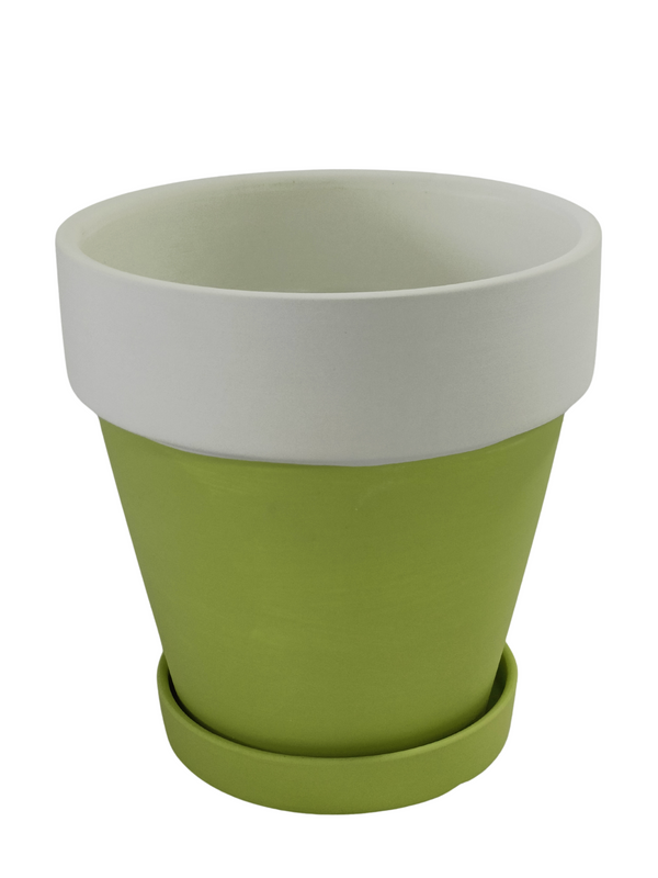 Small Green Pot With Plate