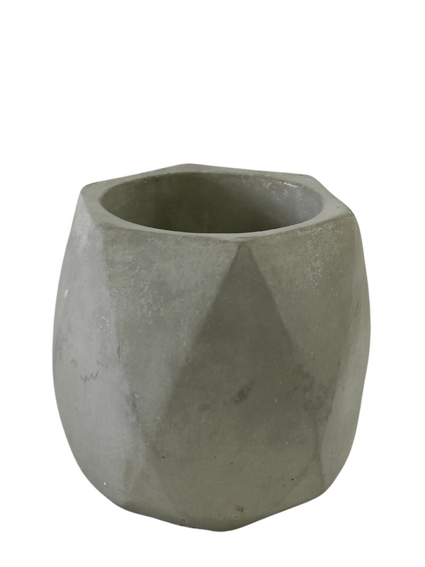 Small Grey Round Modern Pot