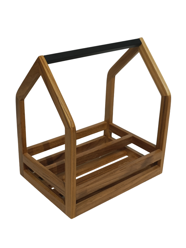 Home Decor Wooden Basket Design 3 (Teak Wood)