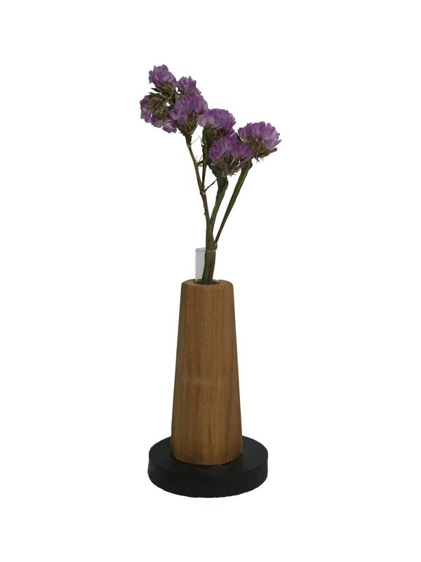 Mini Flower Vase Decor Design 1 - Teak (Teak Wood)