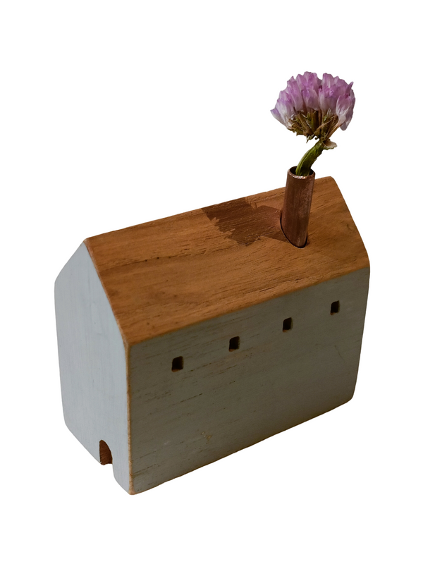 Mini House Decor Design 1 - Grey (Teak Wood)