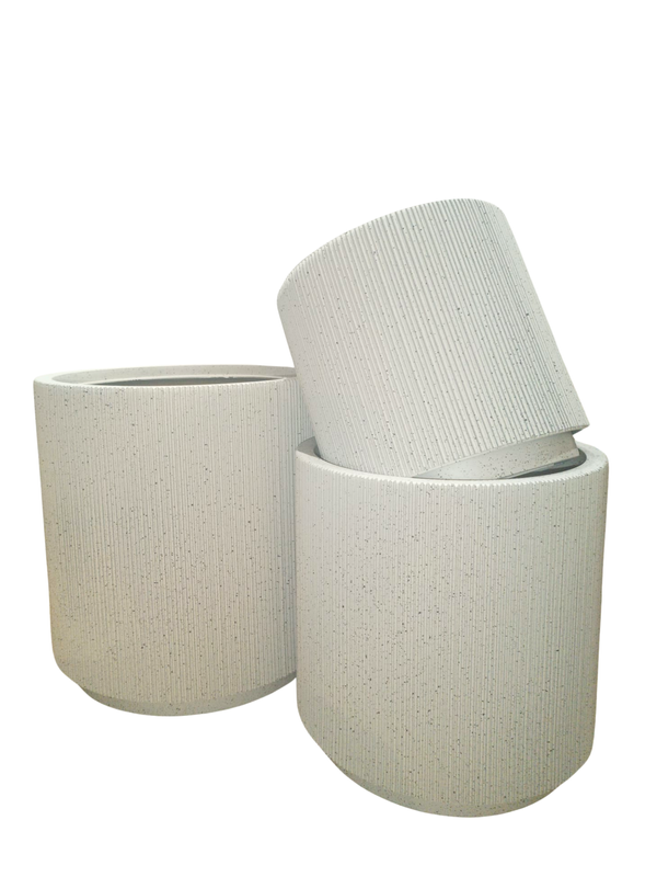 Linear Design Pot (Cream)