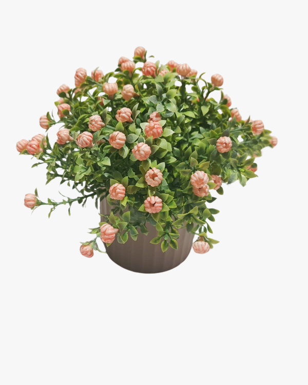 Pink Flower with Grey Beige Pot - Table Size