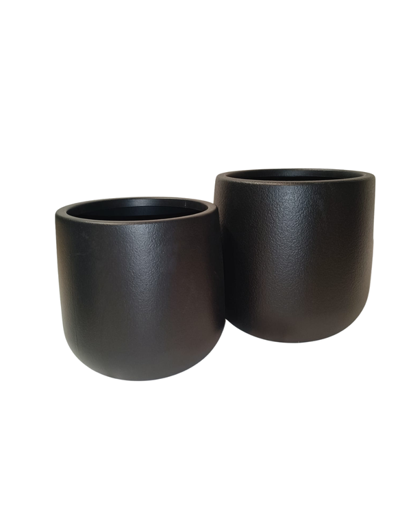 Vertical Round Pot "SOLUS" Series - Black