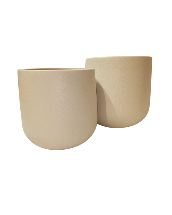 Vertical Round Pot "SOLUS" Series - White