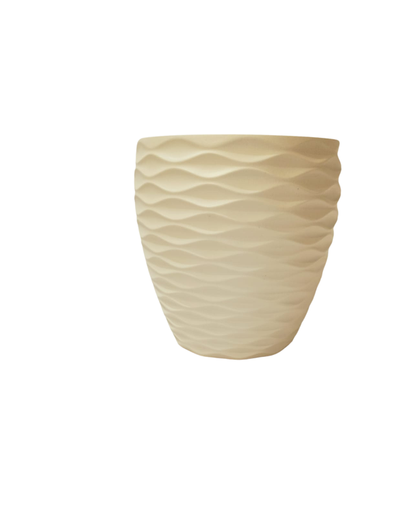 Scale Pattern Pot "SOLUS" Series - White