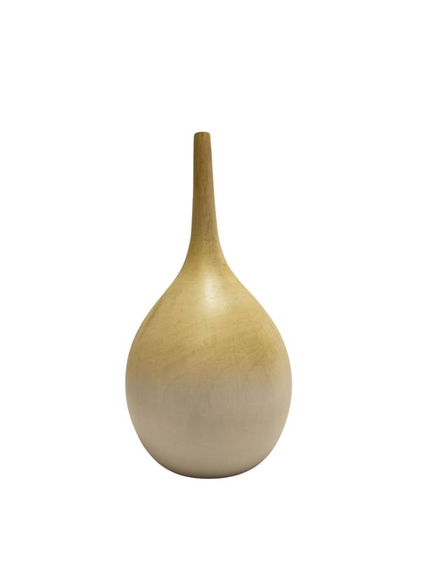 Wooden Vase No.5 Pear Shape (Wooden/ White Color)